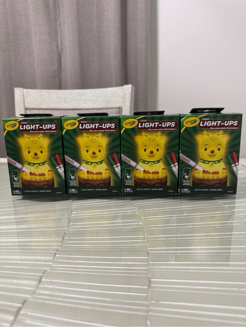 Crayola Mini Light-Ups Recolorable Reindeer Set - Yellow and Green